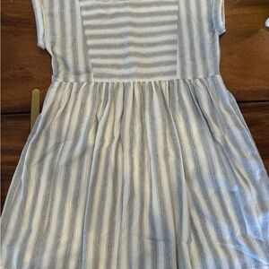 Striped Blue and White Kids Dress